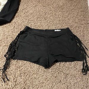 Love Riche shorts with fringe on the side